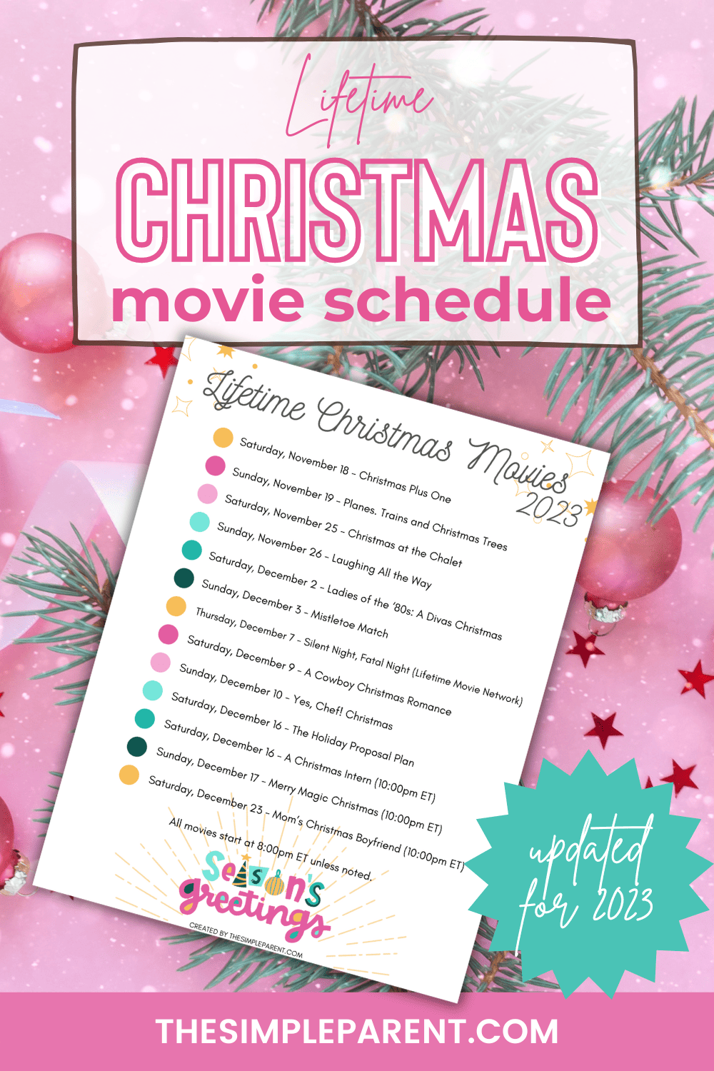 Lifetime Christmas Movies List (Updated For 2023!) pertaining to Lifetime Christmas Movies 2024 Printable List