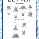 List Of Books Of The Bible Free Printable regarding Books Of The Bible Printable