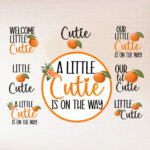 Little Cutie Baby Shower Clipart Set High Resolution 300Dpi Png Intended For Little Cutie Stickers Free Printable