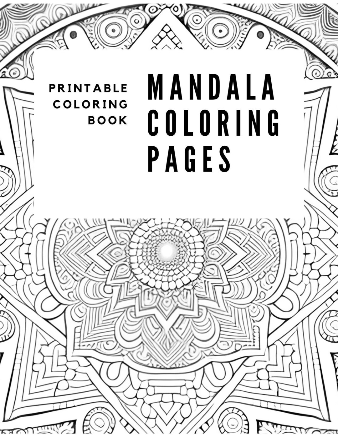 Mandala Coloring Book Digital Download For Black And White pertaining to Printable Mandalascolor