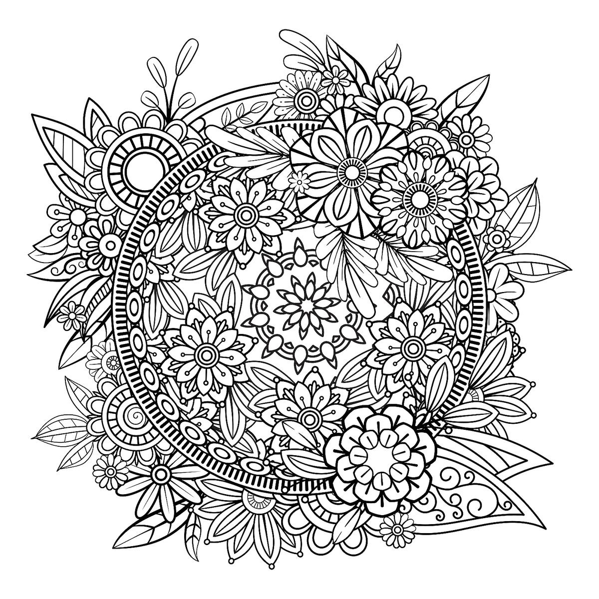 Mandala Coloring Pages: Free Printable Coloring Pages Of Mandalas pertaining to Mandala Coloring Book Printable