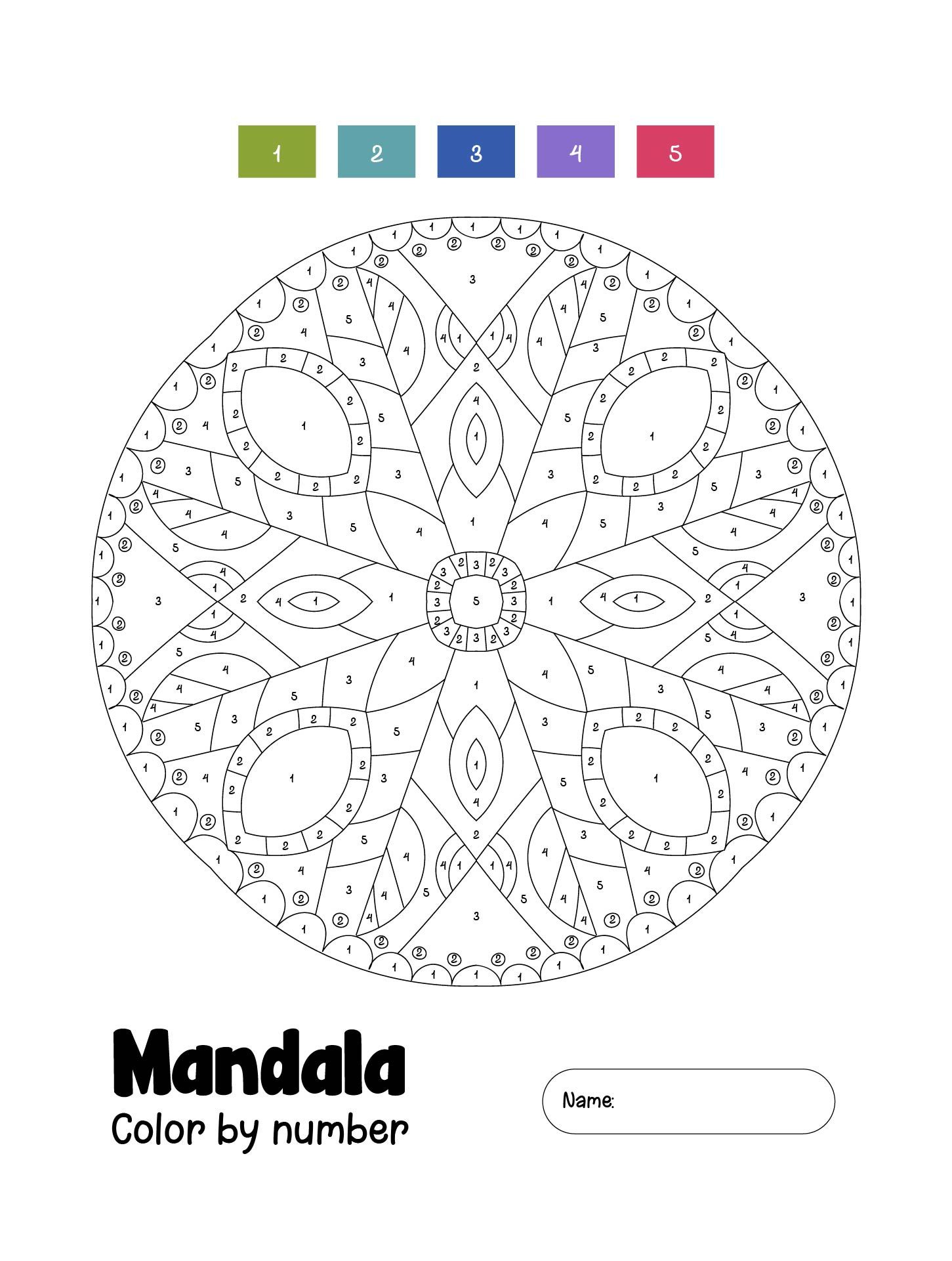 Mandalas Colornumber - 10 Free Pdf Printables | Printablee with regard to Printable MandalasColor