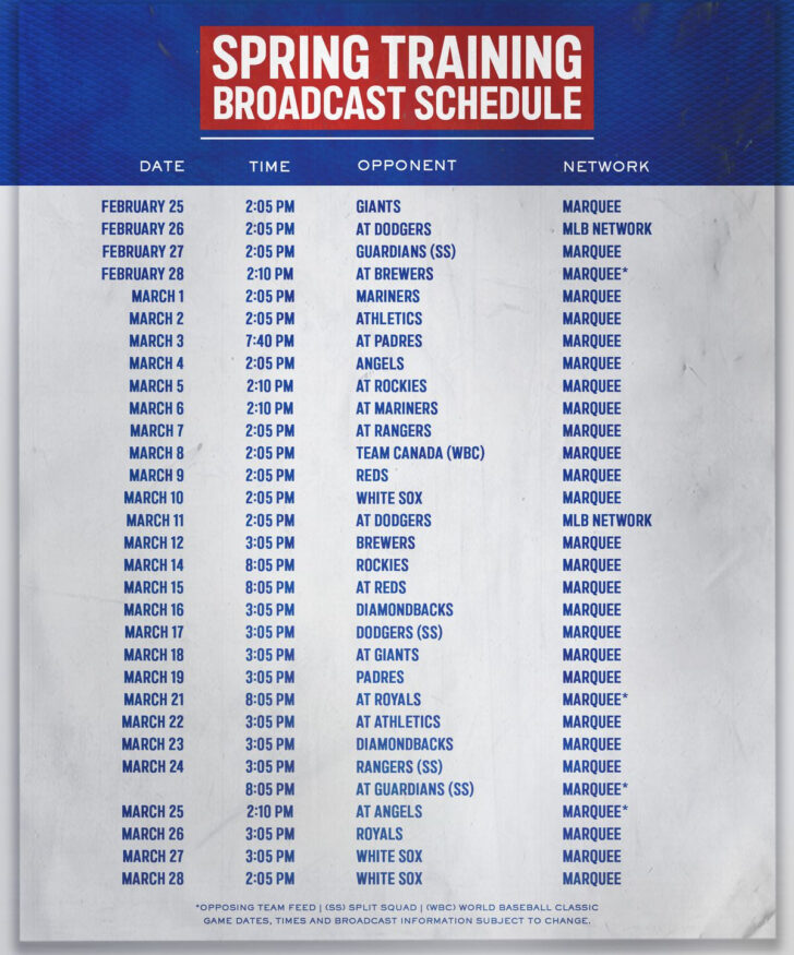 Cubs Schedule 2024 Printable