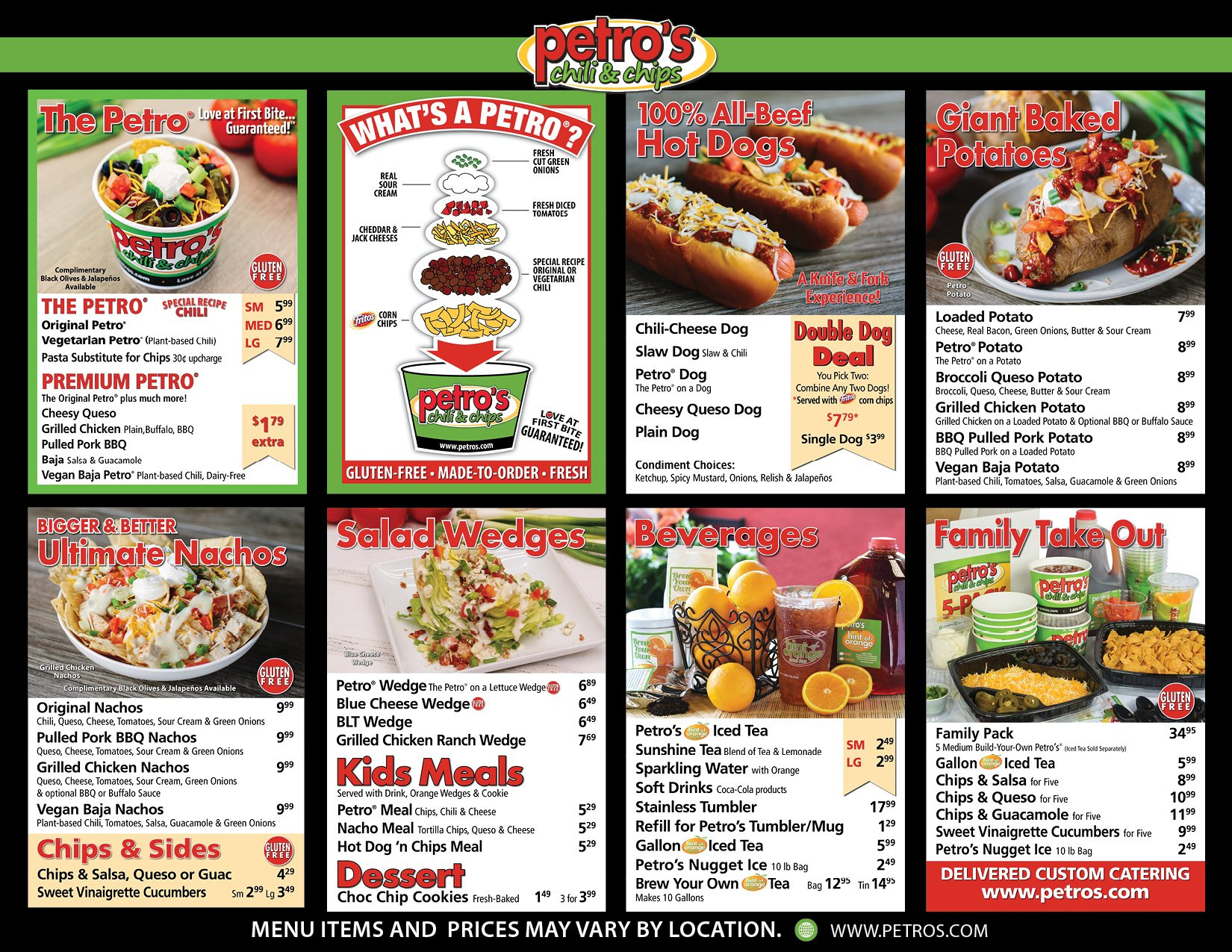 Menu — Petro&amp;#039;S Chili &amp;amp; Chips™ with regard to Printable Chili&amp;amp;#039;s Menu With Prices