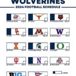 Michigan Wolverines 2024 Printable Schedule Football Schedule Printable  Schedule Big Ten   Etsy With Regard To Michigan Football Schedule 2024 Printable