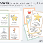 Mindfulness Breathing Cards For Kids, Anxiety Relief, Coping Within Free Printables For Pretzel Breathing