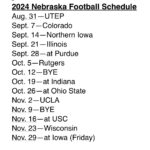 Mitch Sherman On X: "Here'S The Full Schedule For Nebraska In 2024 Intended For Nebraska Football Schedule 2024 Printable