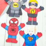 Mix And Match Superhero Craft (& Printable Superhero Template In Superhero Cut And Paste Activities Printable