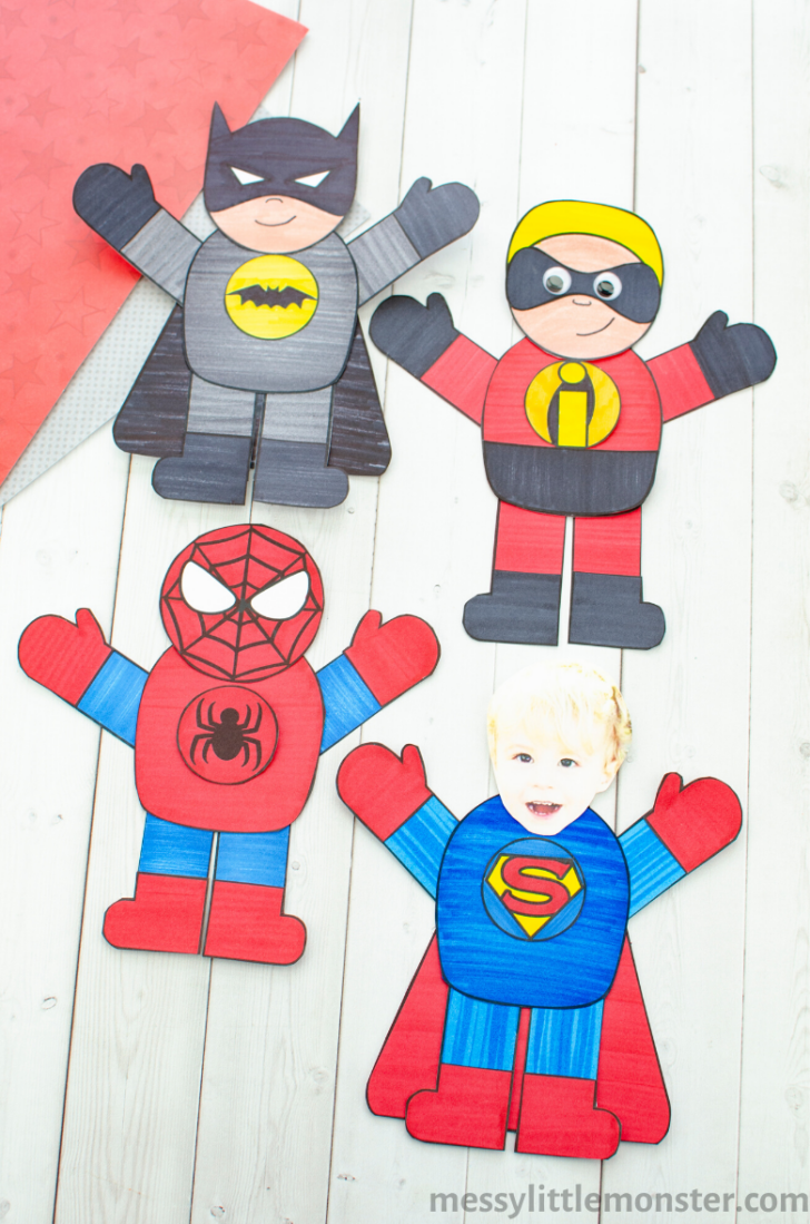 Superhero Cut And Paste Activities Printable