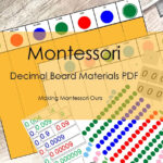 Montessori Decimal Board Package Pdf   Etsy For Free Printable Decima Numbers Montessori For Board Game