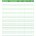 Monthly Bill Organizers   18 Free Printables | Printabulls Within Free Printable Monthly Bill Payment Log