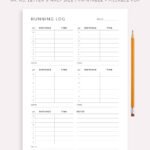 Monthly Running Log Printable Template, Running Journal, Cardio Throughout Running Tracker Printable Marathon