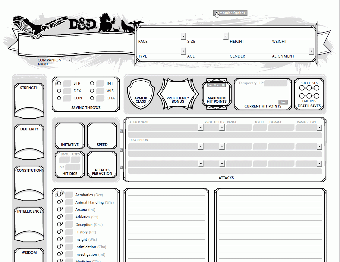 Mpmb&amp;#039;S D&amp;amp;D 5E Character Tools – Fully Automated Dnd Character Sheets regarding Printable Dnd Character Sheet