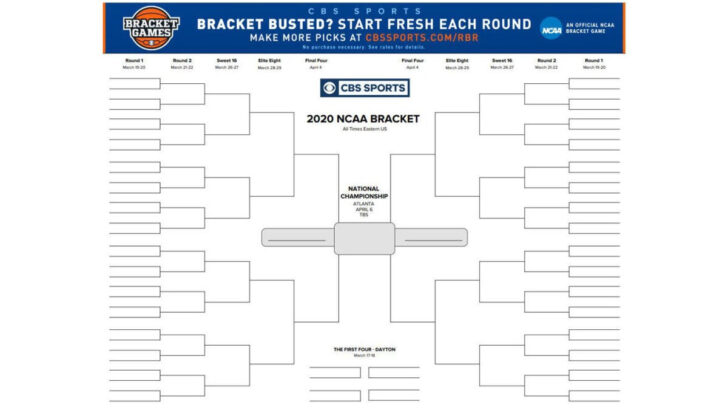 NCAA Tournament Printable Bracket