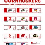 Nebraska Football 2024 Printable Schedule | Football Schedule | Printable  Schedule | Big Ten With Nebraska Football Schedule 2024 Printable