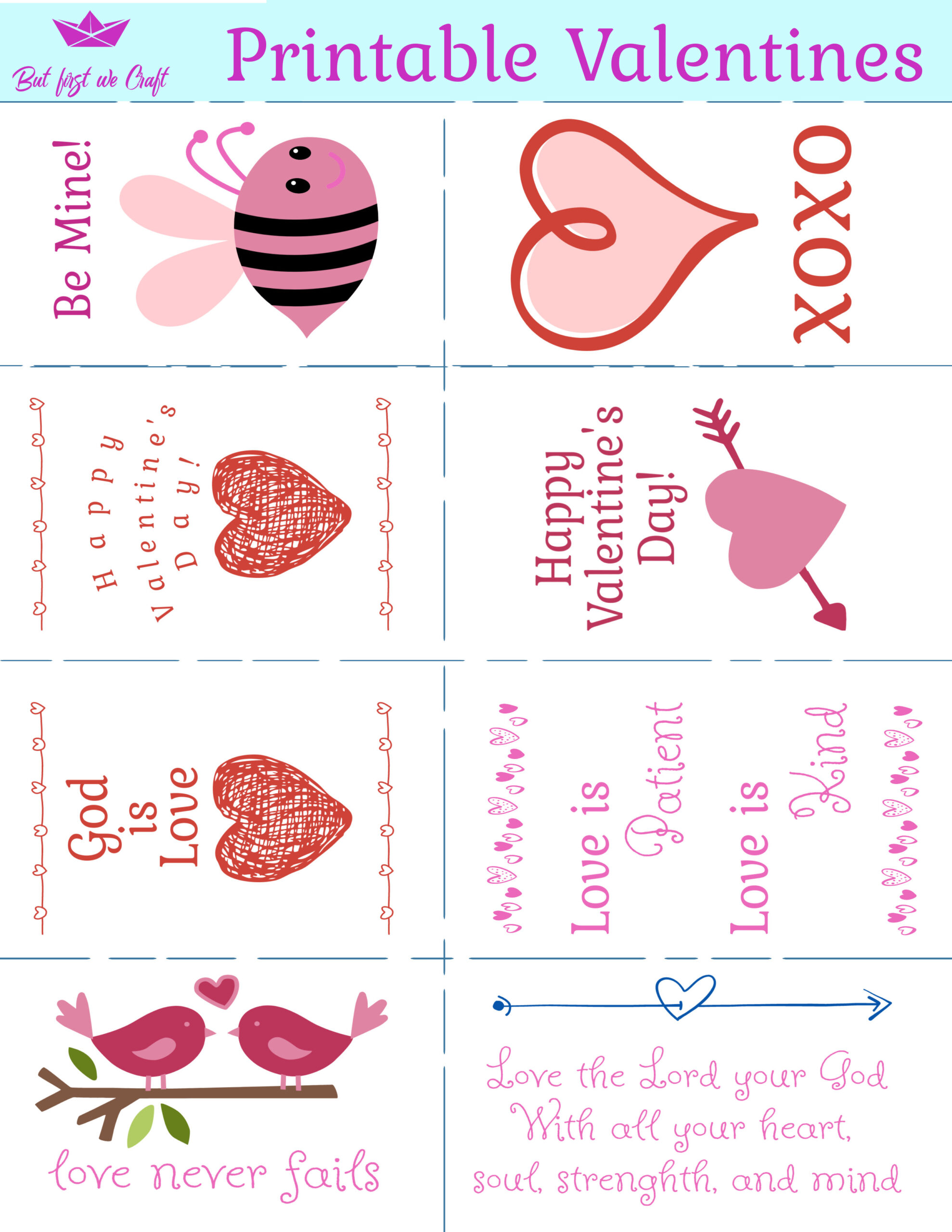 New Free Printable Valentine&amp;#039;S Day Cards For Kids – But First We Craft for Valentine&amp;amp;#039;s Day Printables