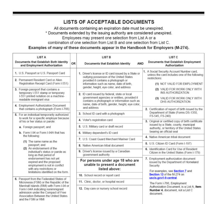 Printable I-9 Form