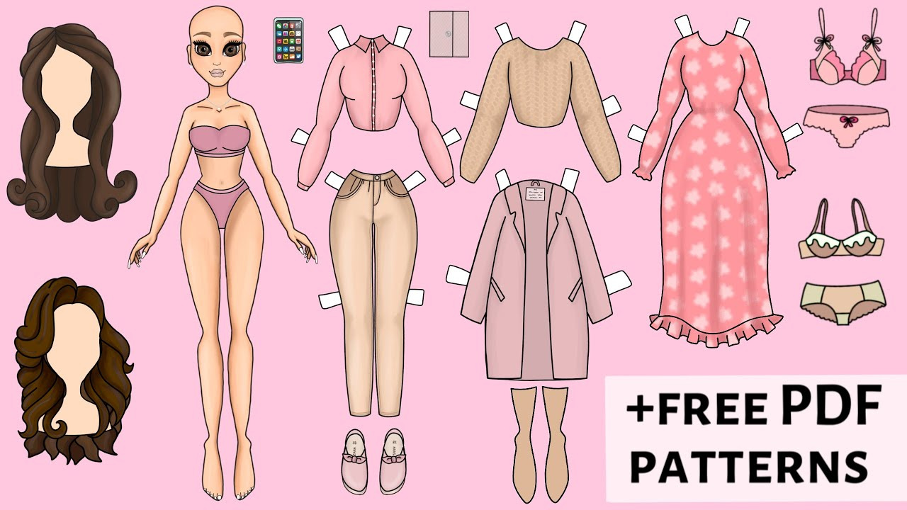 New Paper Doll Dress Up With Wardrobe Diy &amp;amp; Free Printable pertaining to Free Paper Dolls Printable