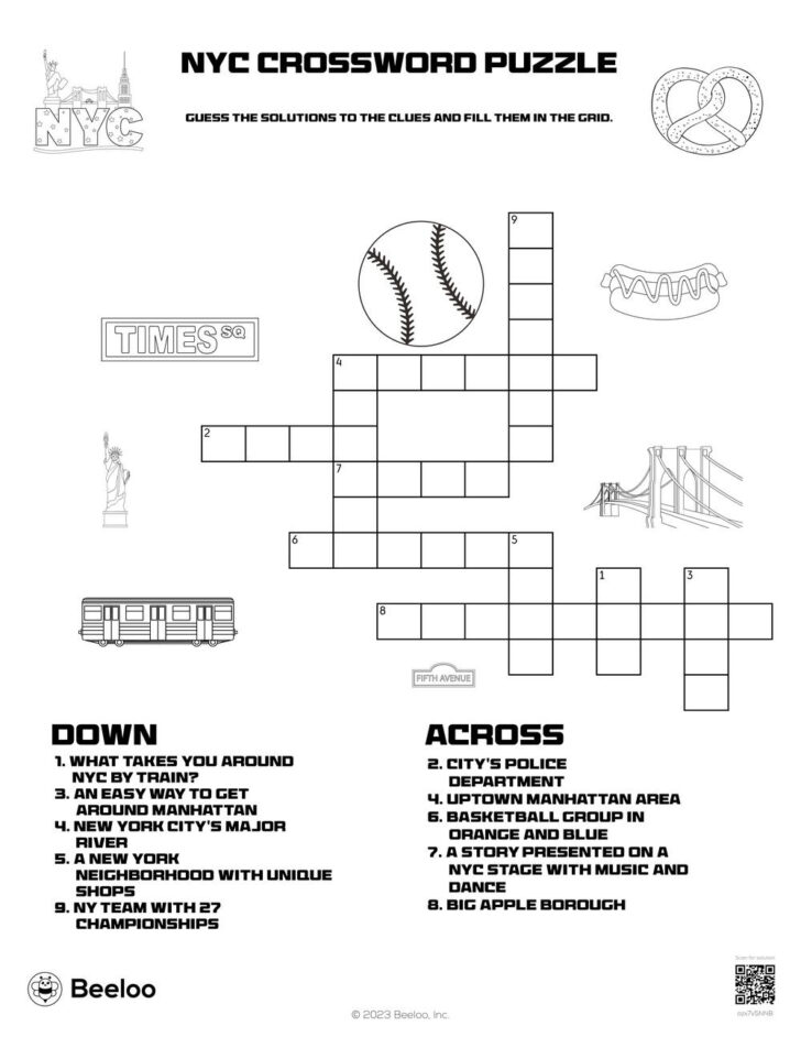 New York Crossword Puzzle Printable