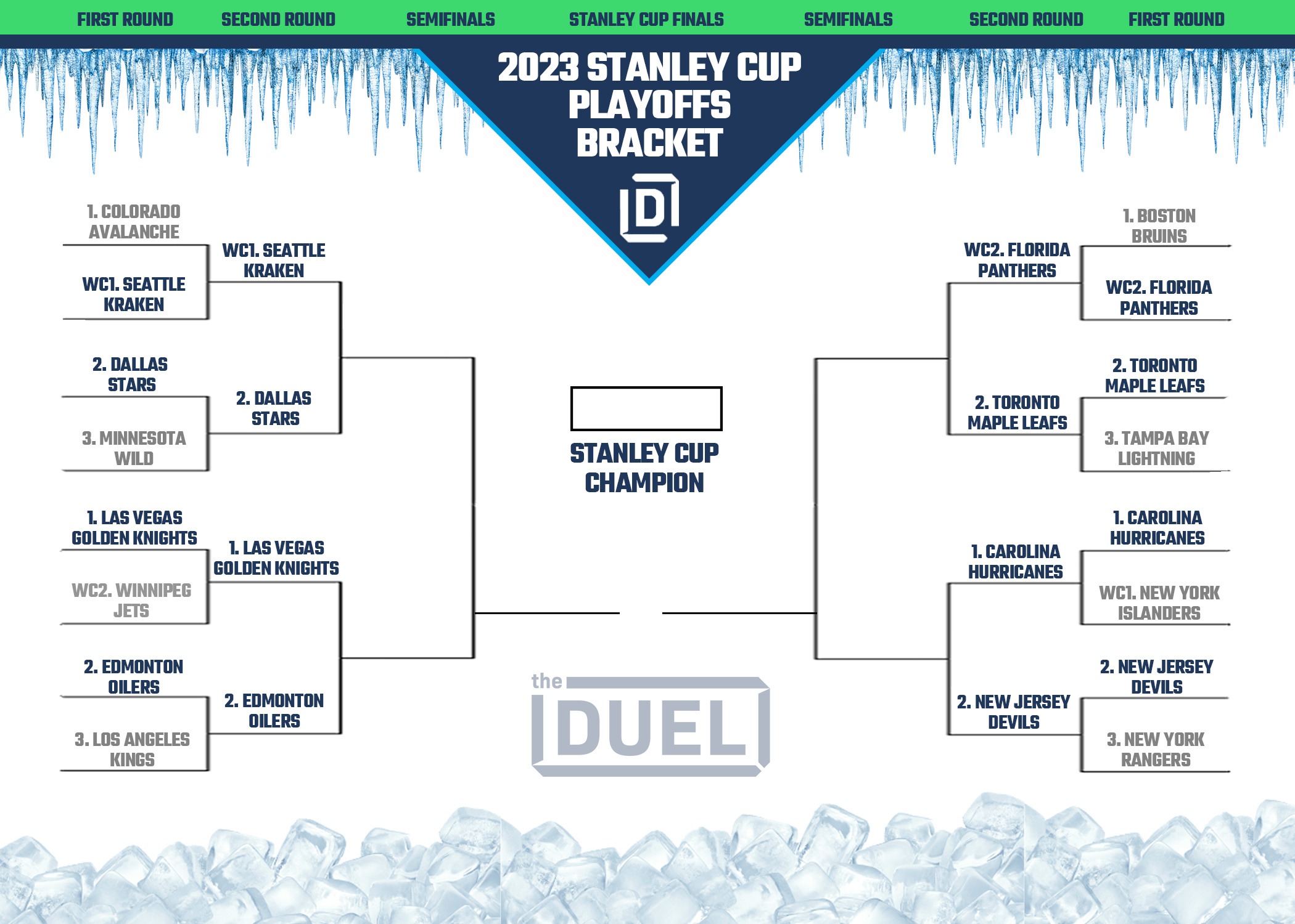 Nhl Printable Bracket For 2023 Stanley Cup Playoffs (Updated For for Nhl Playoff Bracket 24 Printable