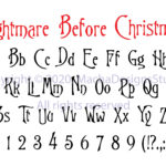 Nightmare Before Christmas Font Svg, Christmas Font Svg, Printable Clipart  Svg, Font Svg, Digital Download, Font Download, Instant Download Throughout Printable Tim Burton Fonts