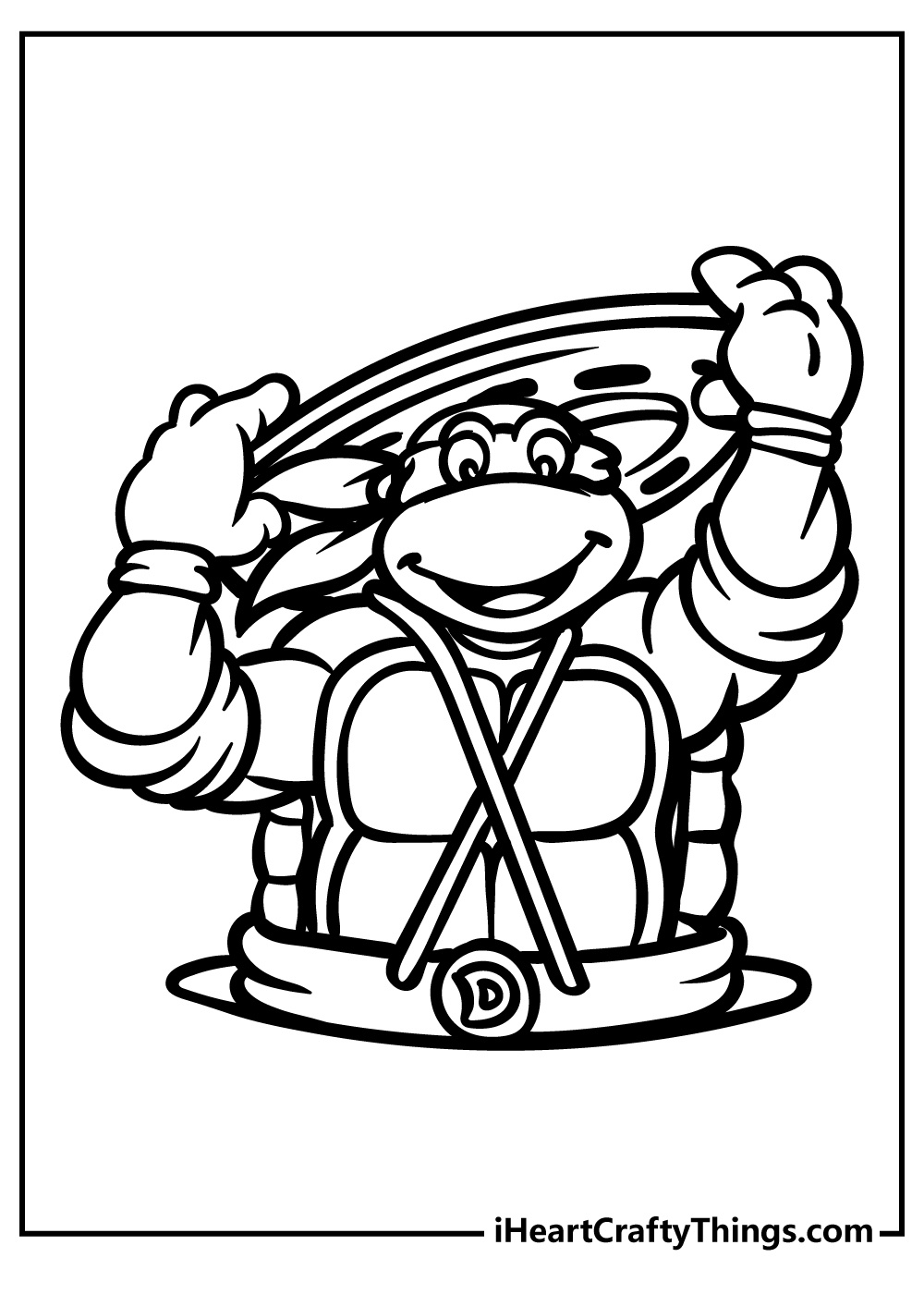 Ninja Turtles Coloring Pages (100% Free Printables) with Ninja Turtles Coloring Book Printable