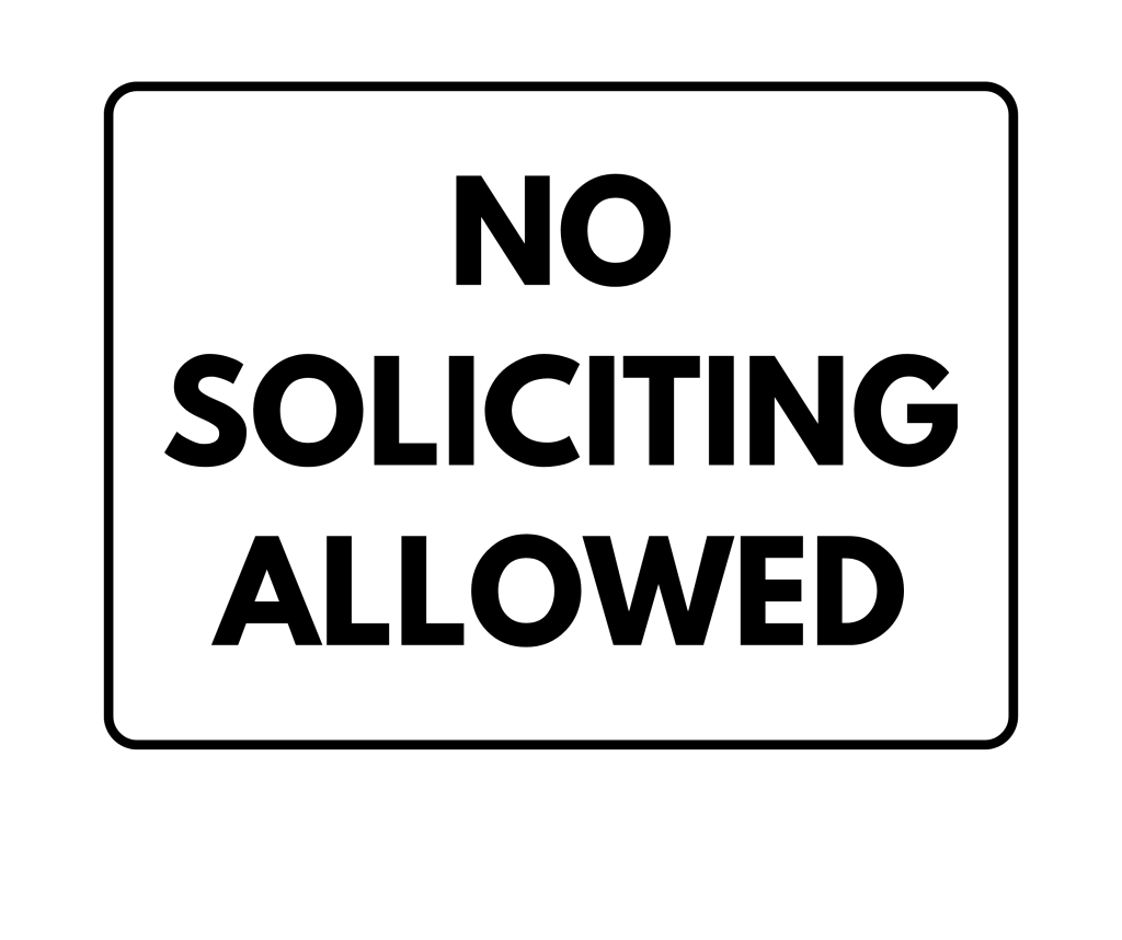 No Soliciting Sign: Printable Templates (Free Pdf Downloads) within No Solicitors Sign Printable