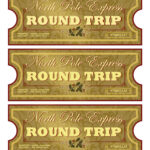 North Pole Express Tickets Voll Bearbeitbar Sofortiger Download throughout Polar Express Ticket Printable