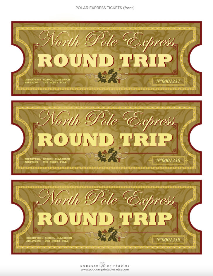 Polar Express Ticket Printable