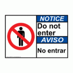 Notice Sign   Do Not Enter Sign   Ansi Within Spanish Do Not Use Sign Printable