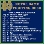 Notre Dame – with Notre Dame Football Schedule 2024 Printable