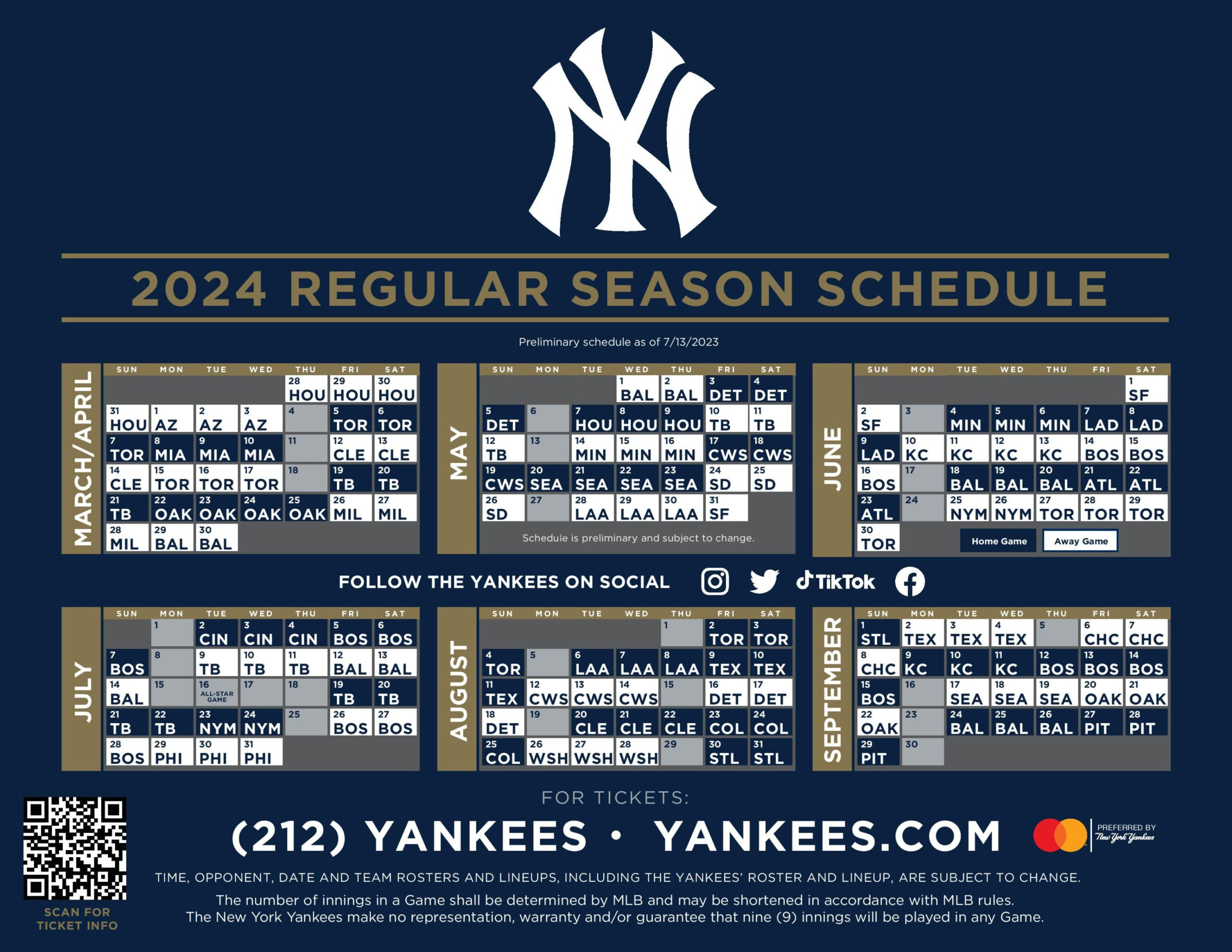 Ny Yankees Baseball - Hometown 1340 Am Wlvl regarding New York Yankees Printable Schedule