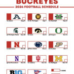 Ohio State Football 2024 Printable Schedule | Football Schedule | Team  Schedule | Big Ten For Ohio State Football Schedule 2024 Printable