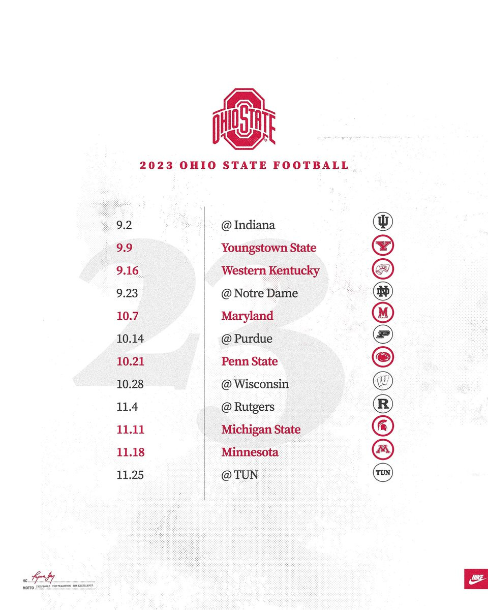 Ohio State Football On X: &amp;quot;The 2023 Ohio State Football Schedule intended for Ohio State Football Schedule Printable