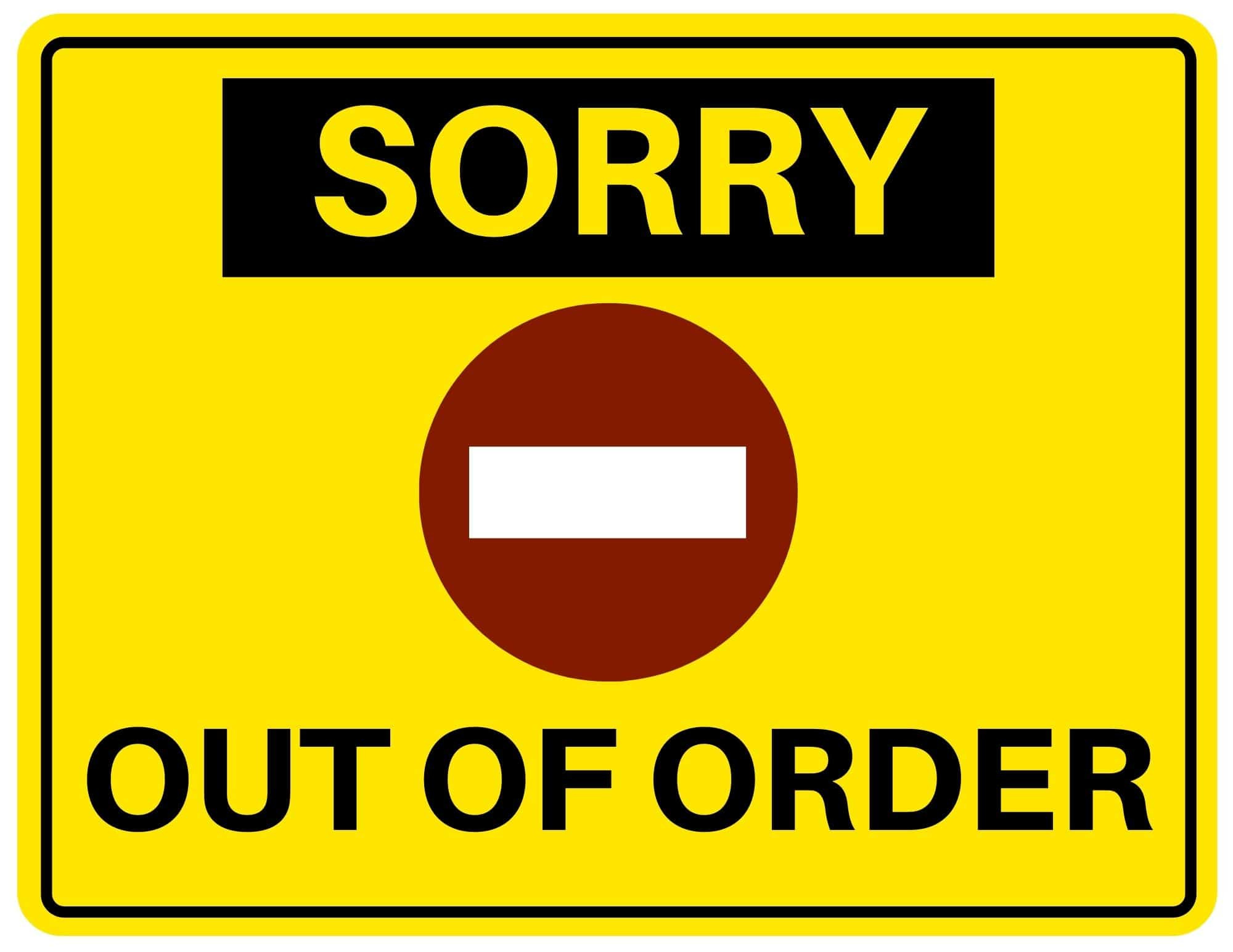 Out Of Order Signs (5 Free Pdf Printables) intended for Out Order Sign Printable