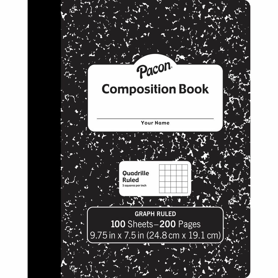 Pacon Composition Book inside Free Printable Lined 9.75x7.5 Paper Template