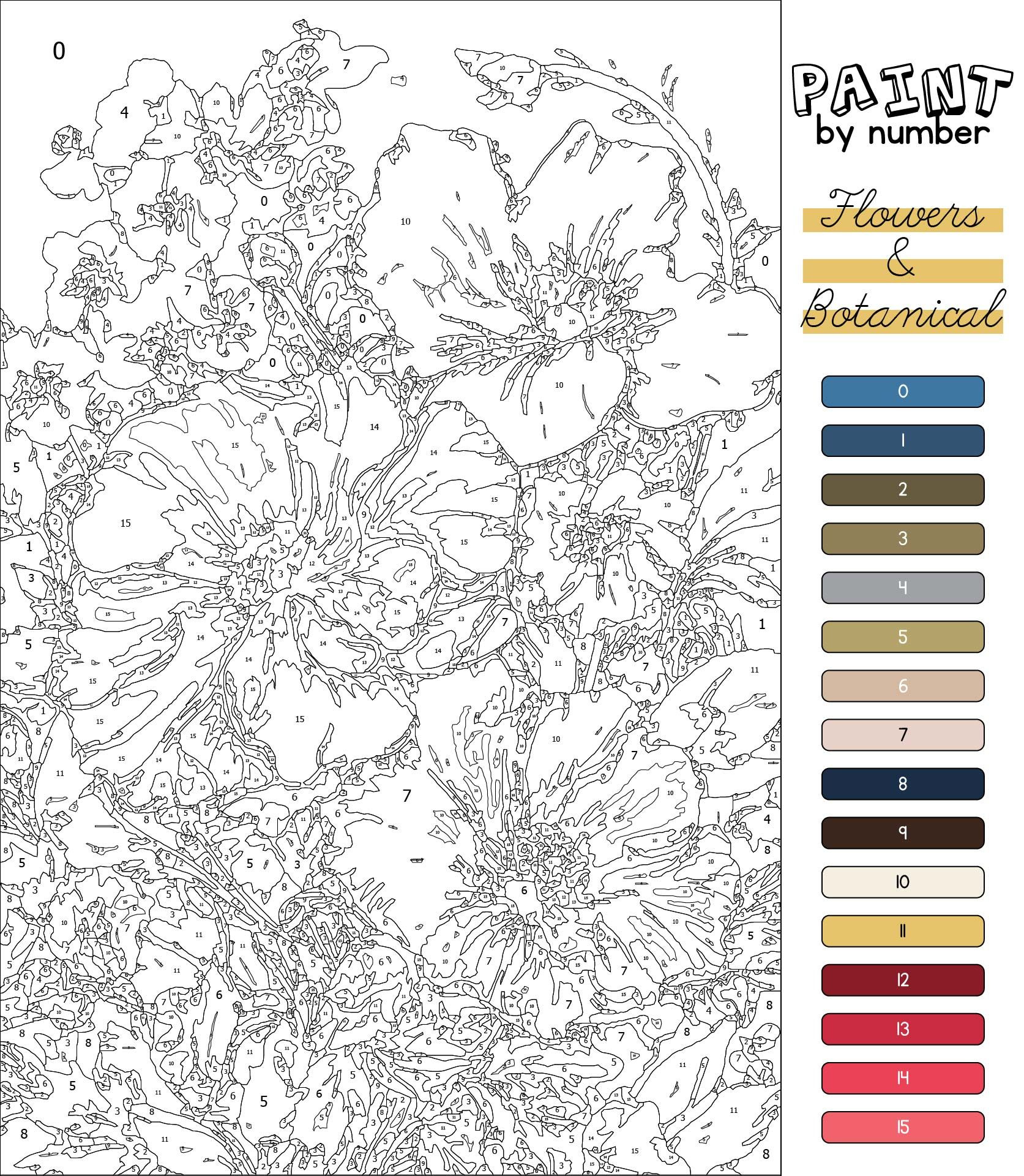 Paintnumber Templates - 20 Free Pdf Printables | Printablee with Printable Paint By Numbers For Adults