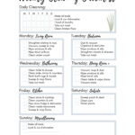 Personalized Weekly Cleaning Checklist, Printable Cleaning Throughout House Cleaning Schedule Printable