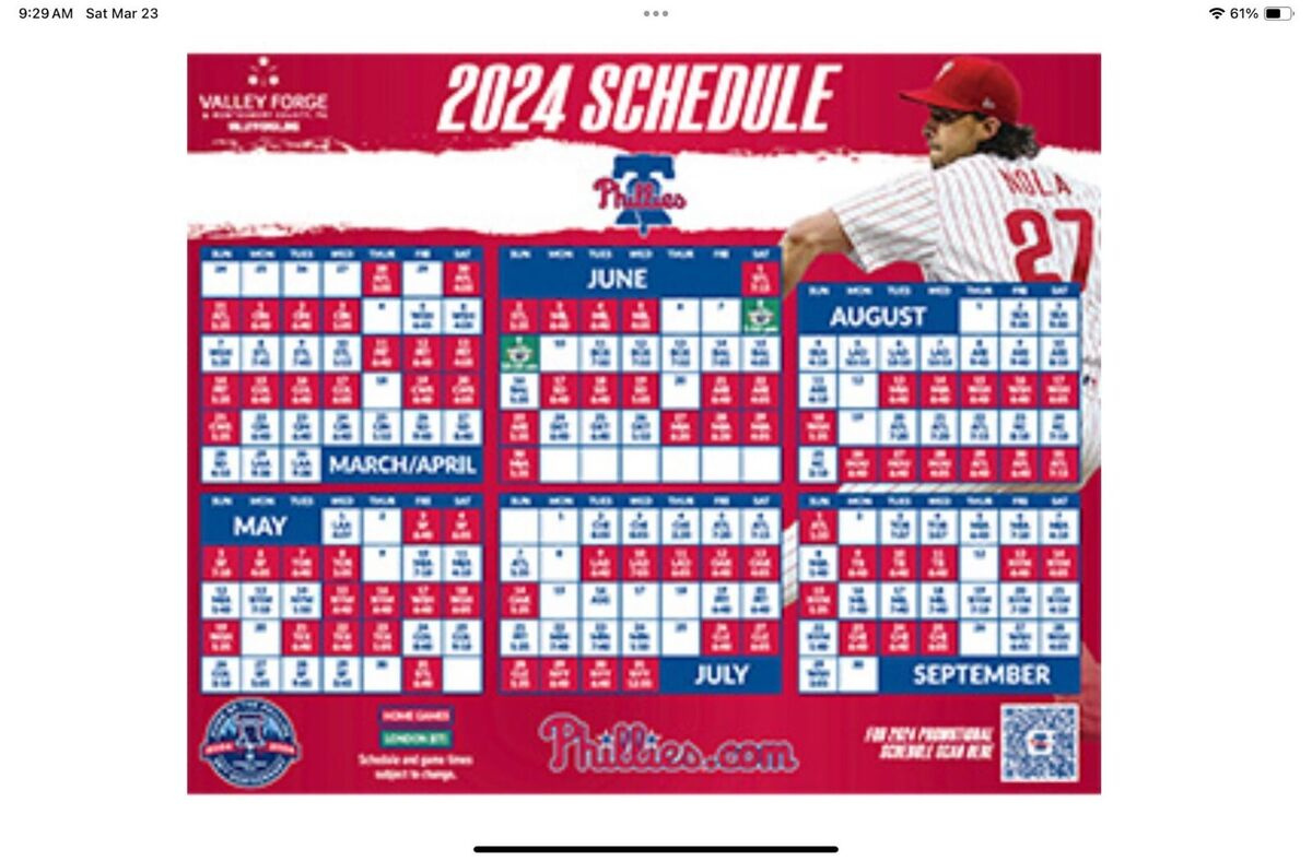 Phillies 2024 Magnet Schedule 20Th Anniversary &amp;amp; Bryson Stott with Phillies Schedule 2024 Printable