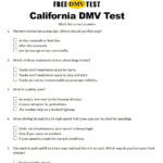 Pin Page Inside Printable Dmv Practice Test With Answers California