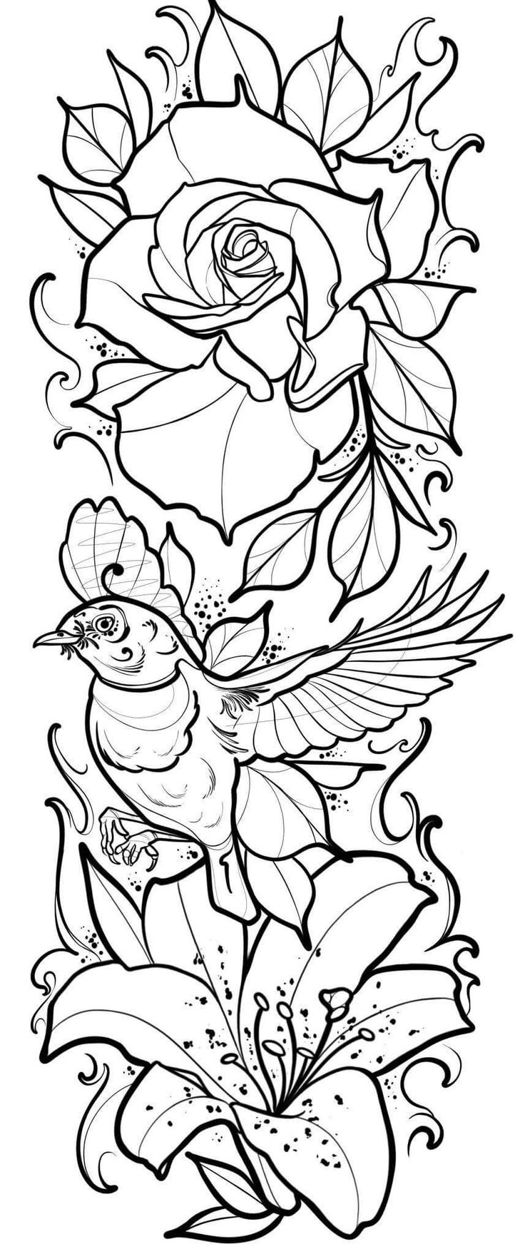 Pin Page intended for Printable Outline Tattoo Stencil Designs