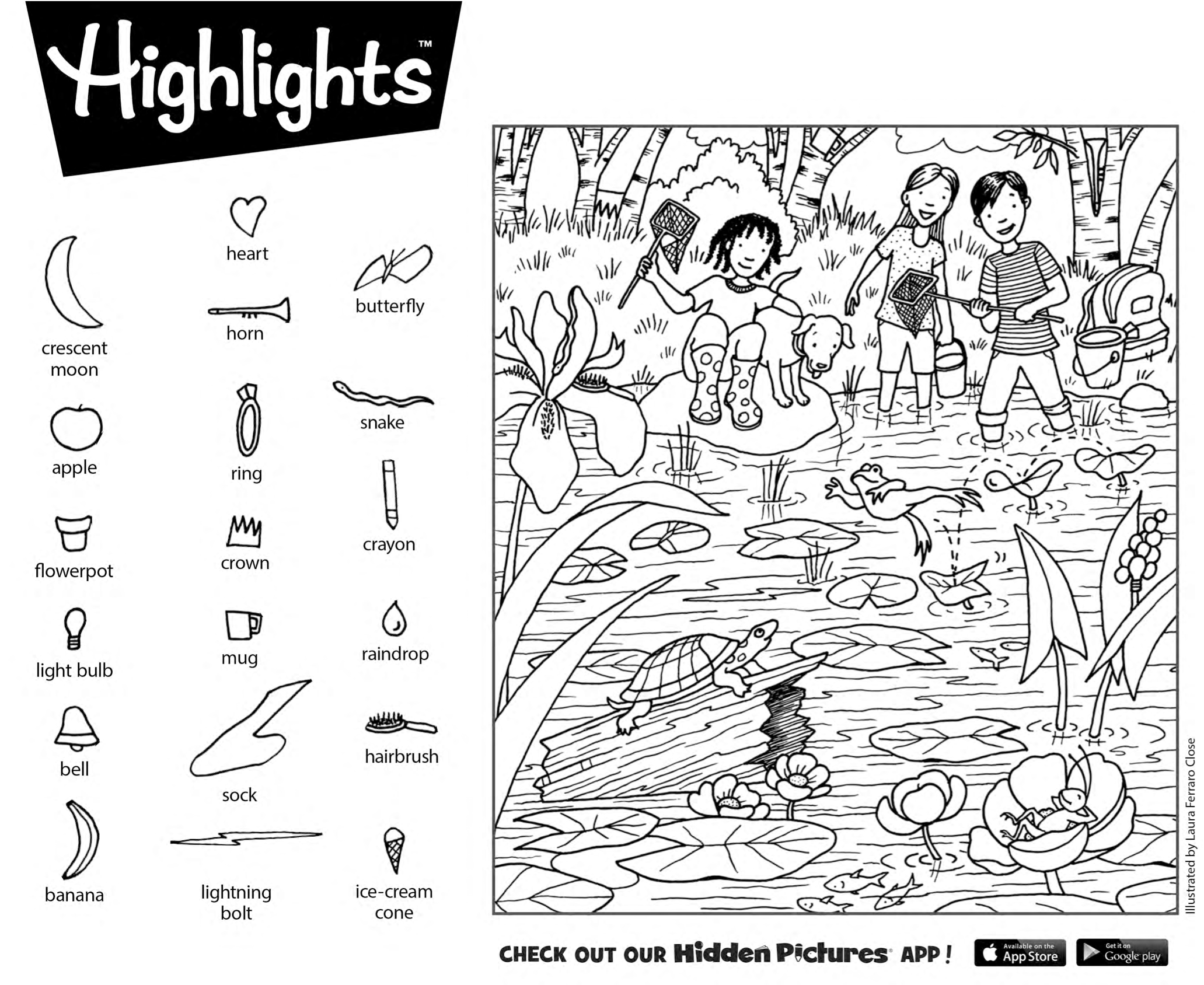 Pin Page throughout Highlights Magazine Hidden Pictures Printable