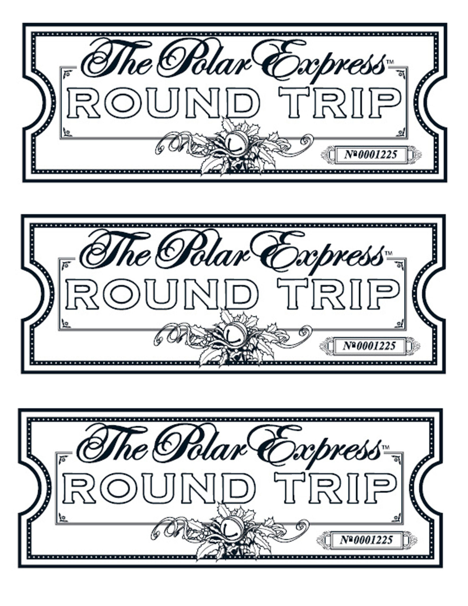 Pin Page with regard to Tickets For The Polar Express Printable