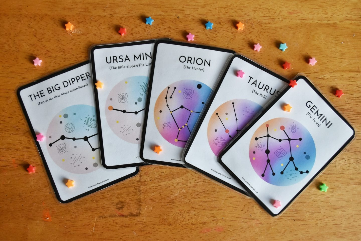 Pipe Cleaner Star Constellations! {Free Printable Flash Cards in Constellations Flashcards Printable Free