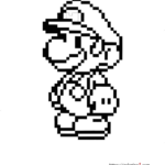 Pixel Mario Coloring Pages   2 Free Coloring Sheets (2021) Regarding Mario Bros Free Printable Pixel Art