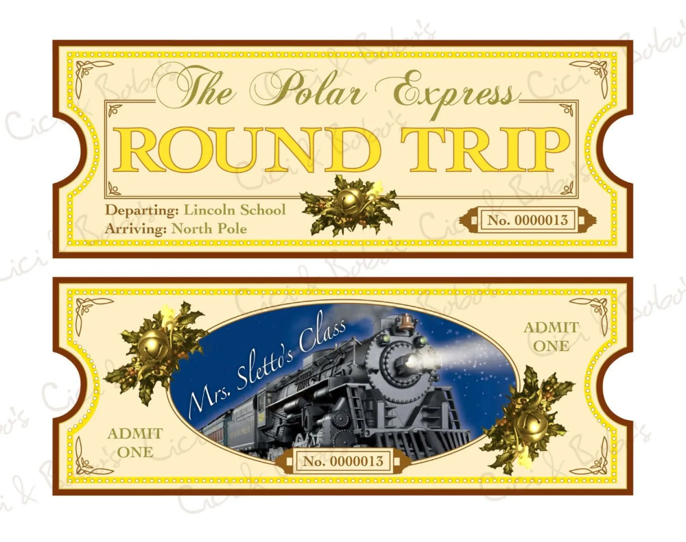 Polar Express Ticket Template Printable - Besttemplatess intended for Polar Express Tickets Printable