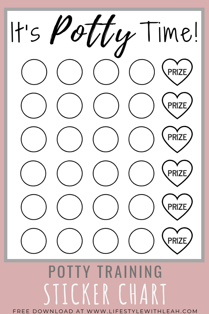 Potty Training Sticker Chart (Free Printable) - Lifestyle With Leah pertaining to Free Printable Potty Chart