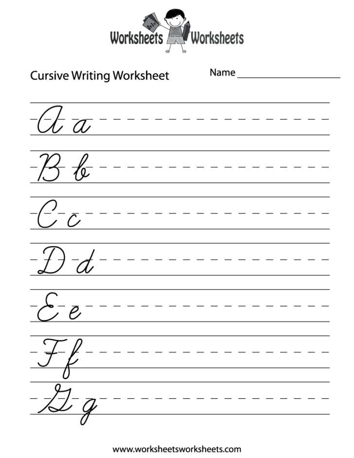 Free Printable Cursive Handwriting Worksheets