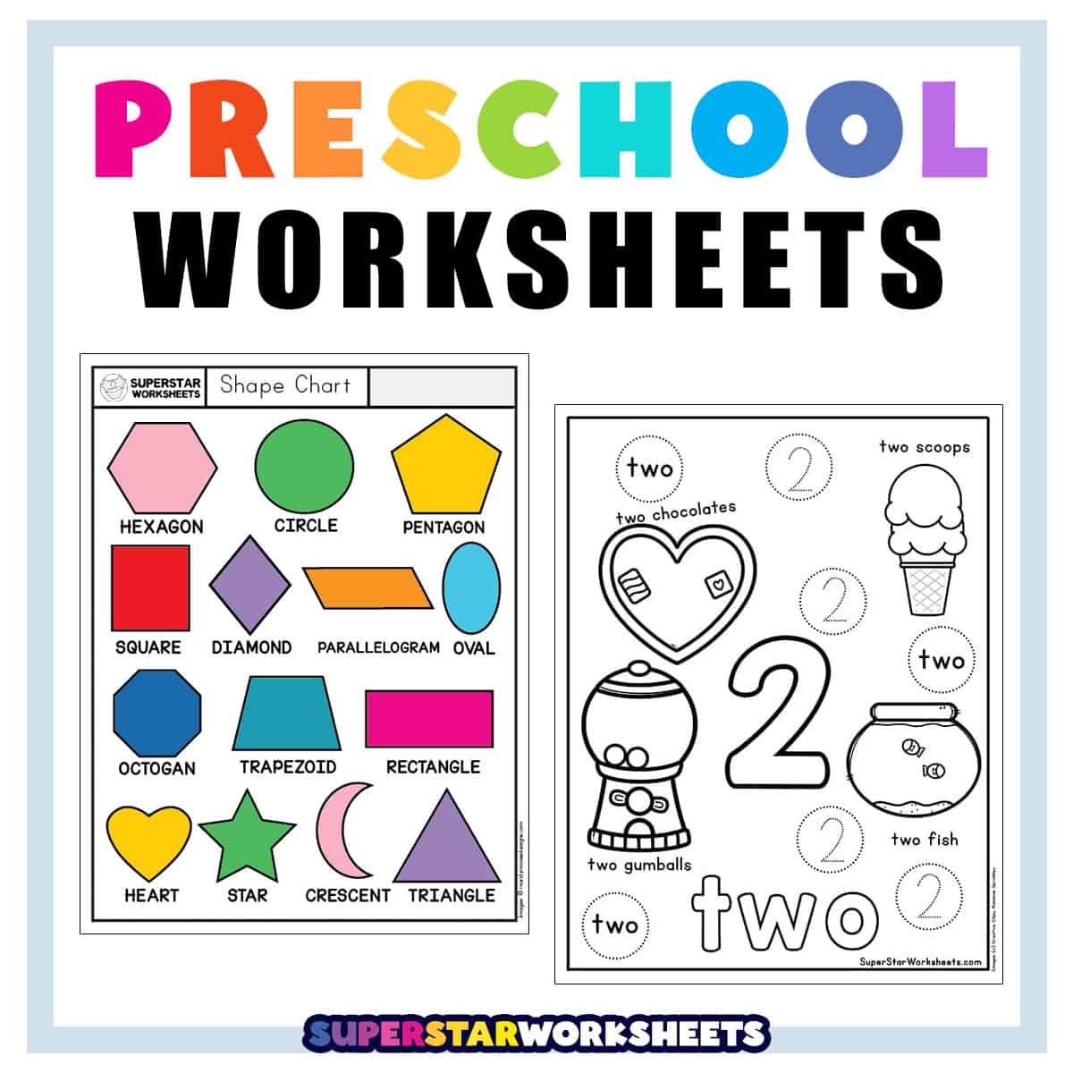 Preschool Worksheets - Superstar Worksheets intended for Pre K Free Printables