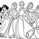 Princess Coloring   6 Free Pdf Printables | Printablee In Disney Princess Coloring Sheets Printables